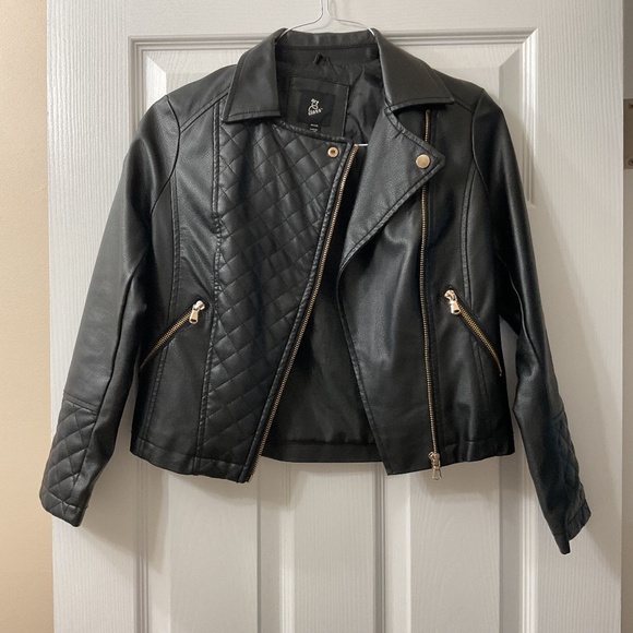 Girls black jacket, size 7/8 - Picture 1 of 4